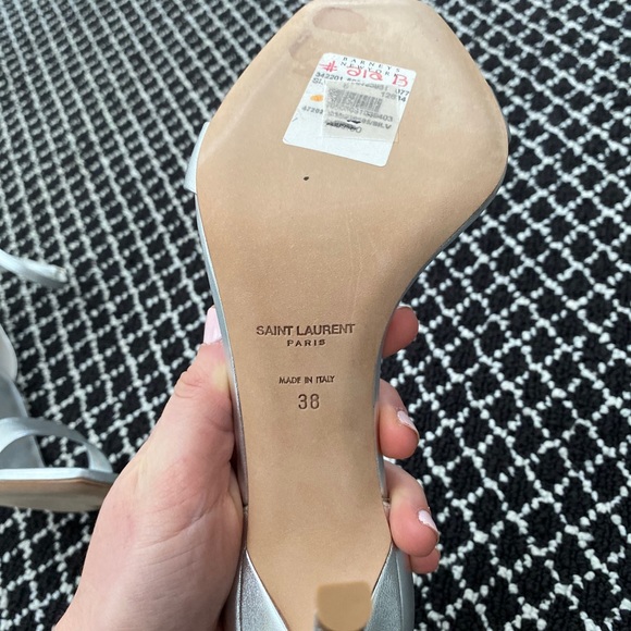 SAINT LAURENT | Amber Metallic Heels - Picture 6 of 6